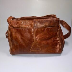90s Brown Leather Cross Body Purse